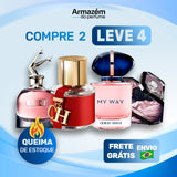4 Perfumes Femininos (100ml) -  Carolina Herrera CH | Scandal | Trésor | My Away (5 Anos Armazém do Perfume)