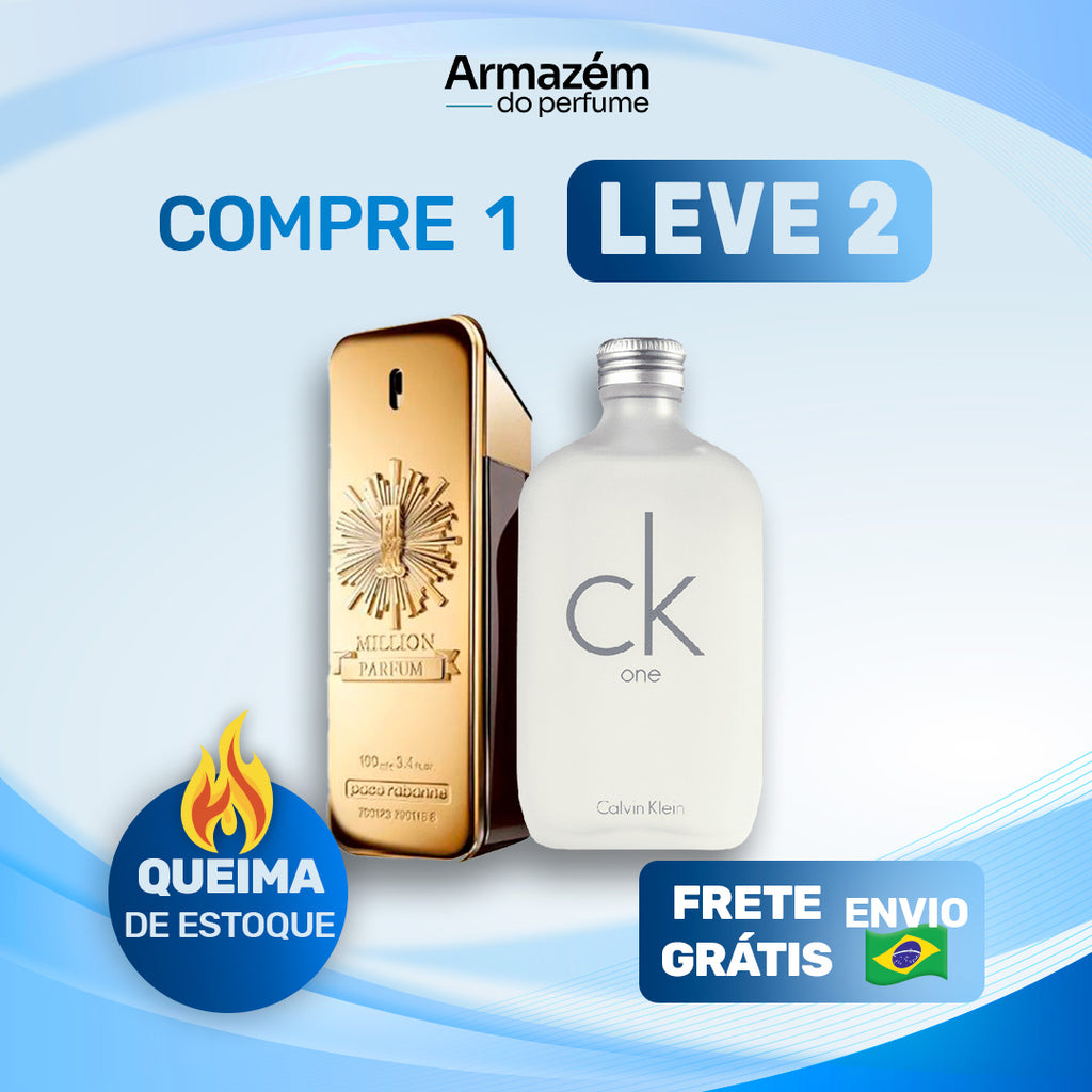 2 Perfumes Masculinos (100ml) - 1 Million | Calvin Klein One | (5 Anos Armazém do Perfume)