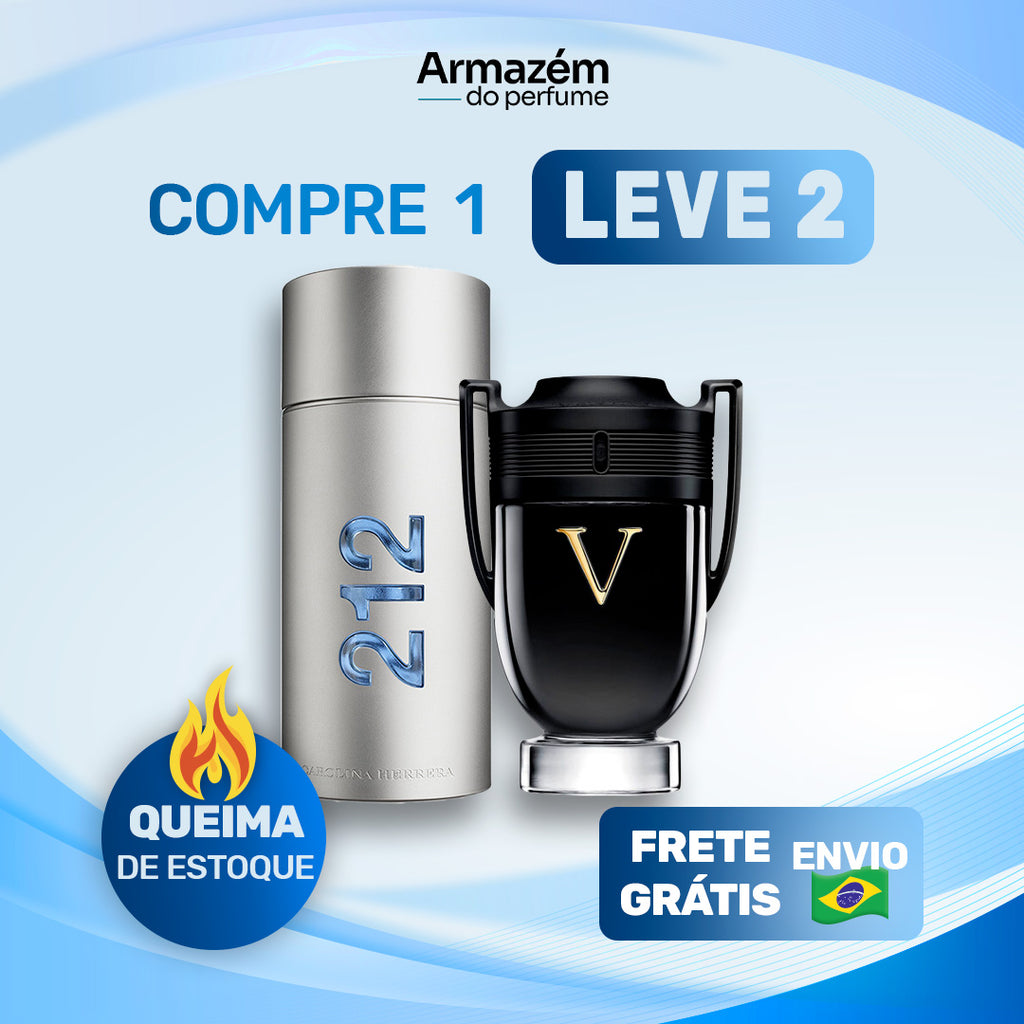 2 Perfumes Masculinos TESTER (100ml) - 212 MEN | Invictus Victory | (5 Anos Armazém do Perfume)